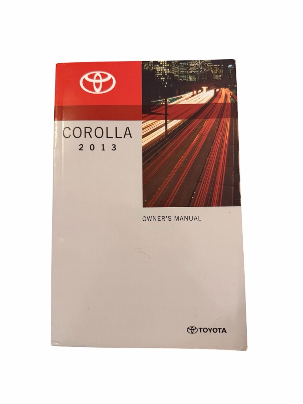Toyota Corolla 2013 Owner's Manual - White/Red